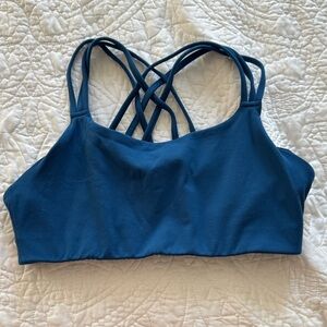 Athleta Blue Strappy Sports Bra